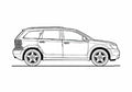 Blueprint Dodge Journey SXT 20 CRD SUV 2009 A4 Photo Print