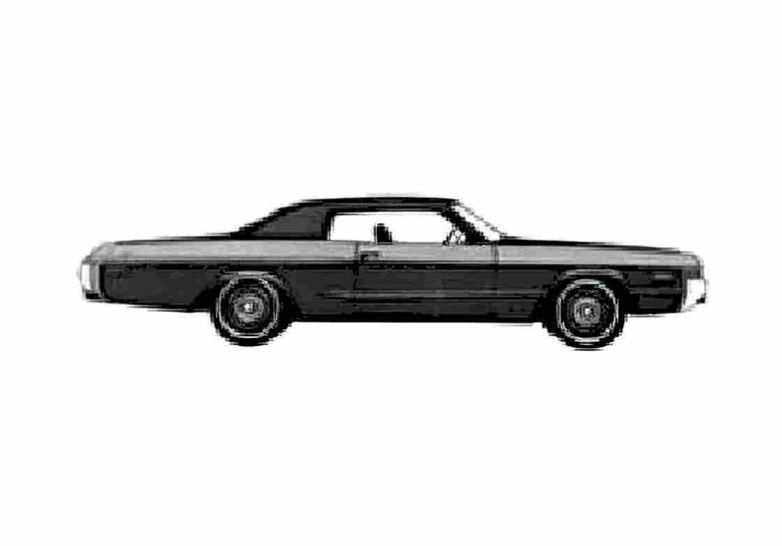 Blueprint Dodge Monaco 2 door Coupe 1973 A4 Photo Print