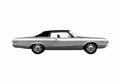 Blueprint Dodge Monaco 2 door Hardtop Coupe 1972 A4 Photo Print