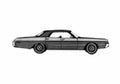 Blueprint Dodge Monaco 4 door Sedan 1973 A4 Photo Print