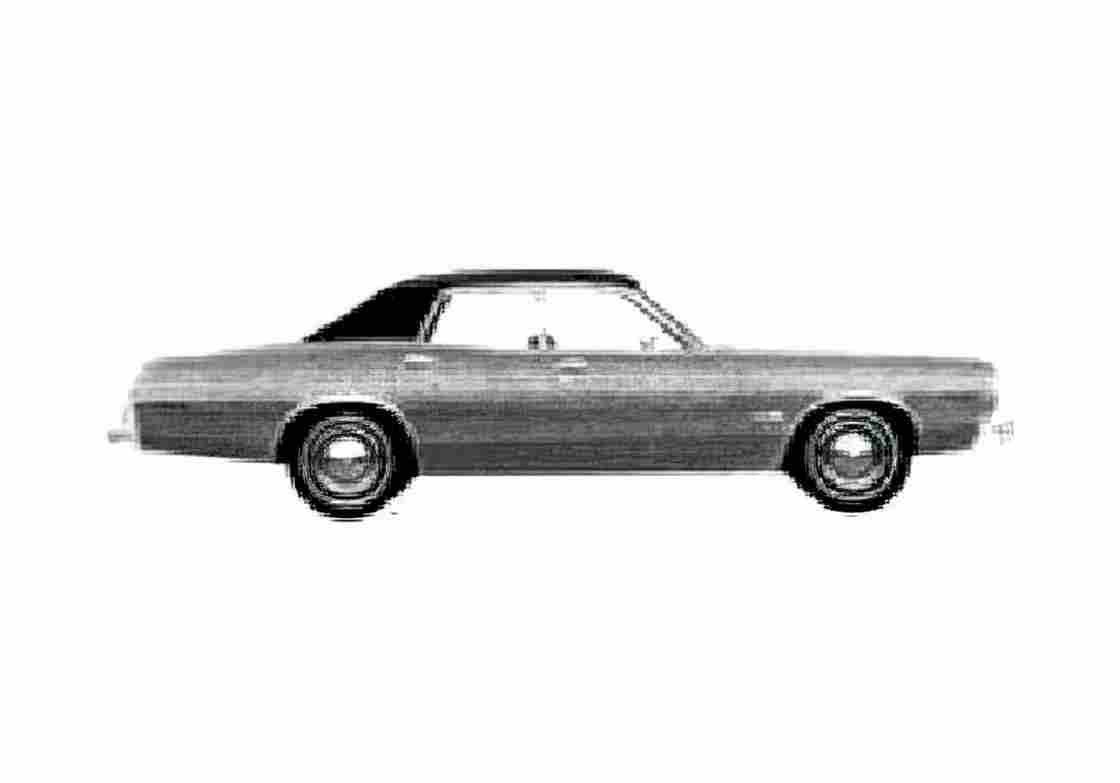 Blueprint Dodge Monaco 4 door Sedan 1977 A4 Photo Print