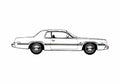 Blueprint Dodge Monaco Brougham 2 door Hardtop Coupe 1977 A4 Photo Print