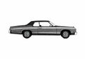 Blueprint Dodge Monaco Brougham 2 door Hardtop Sedan 1974 A4 Photo Print