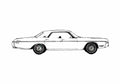Blueprint Dodge Monaco Brougham Hardtop Sedan 1973 A4 Photo Print