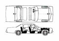 Blueprint Dodge Monaco Brougham Hardtop Sedan 1974 A4 Photo Print