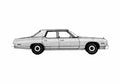 Blueprint Dodge Monaco Brougham Sedan 1974 A4 Photo Print