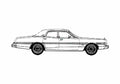 Blueprint Dodge Monaco Brougham Sedan 1977 A4 Photo Print