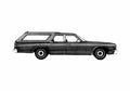 Blueprint Dodge Monaco Brougham Station Wagon 1974 A4 Photo Print