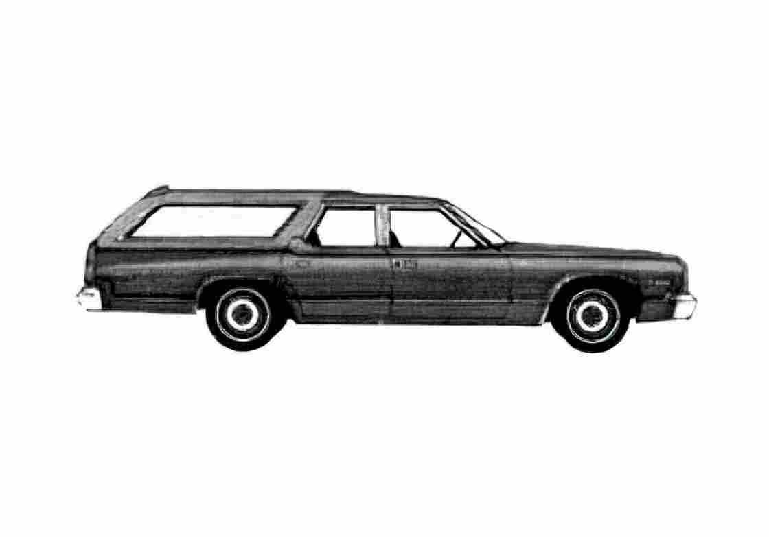 Blueprint Dodge Monaco Brougham Station Wagon 1974 A4 Photo Print
