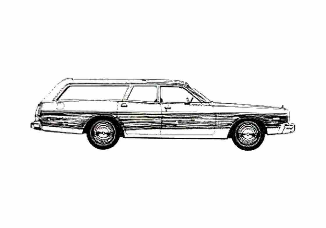 Blueprint Dodge Monaco Brougham Wagon 1977 A4 Photo Print