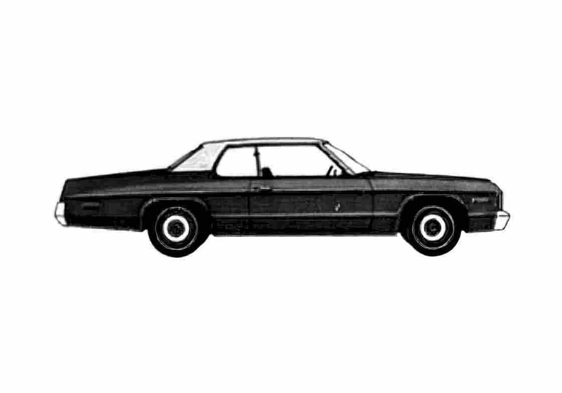 Blueprint Dodge Monaco Custom 2 door Hardtop Coupe 1974 A4 Photo Print