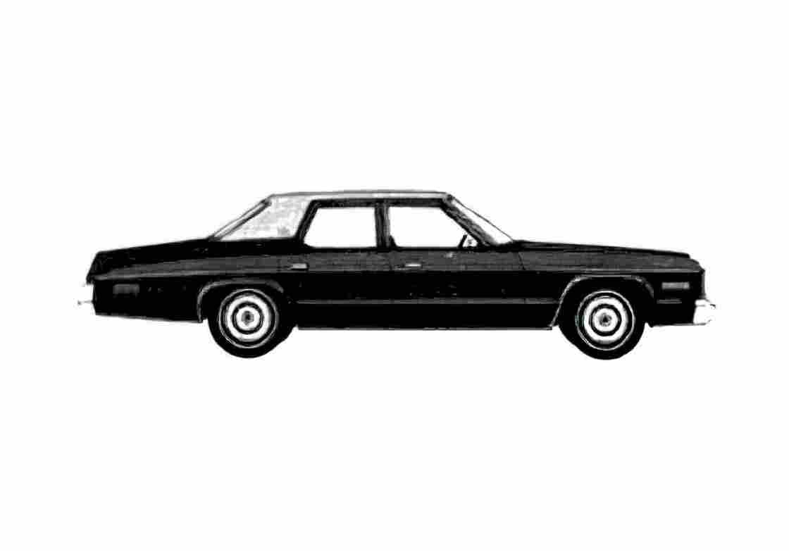 Blueprint Dodge Monaco Custom Sedan 1974 A4 Photo Print