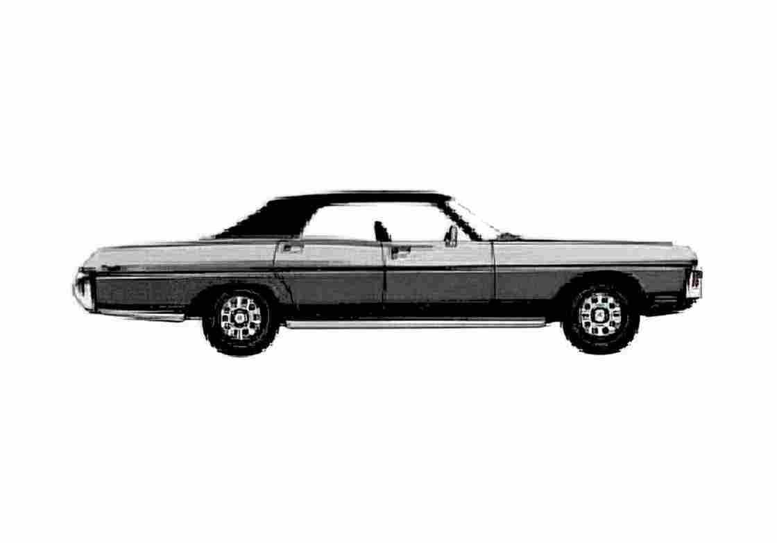 Blueprint Dodge Monaco Hardtop Sedan 1971 A4 Photo Print