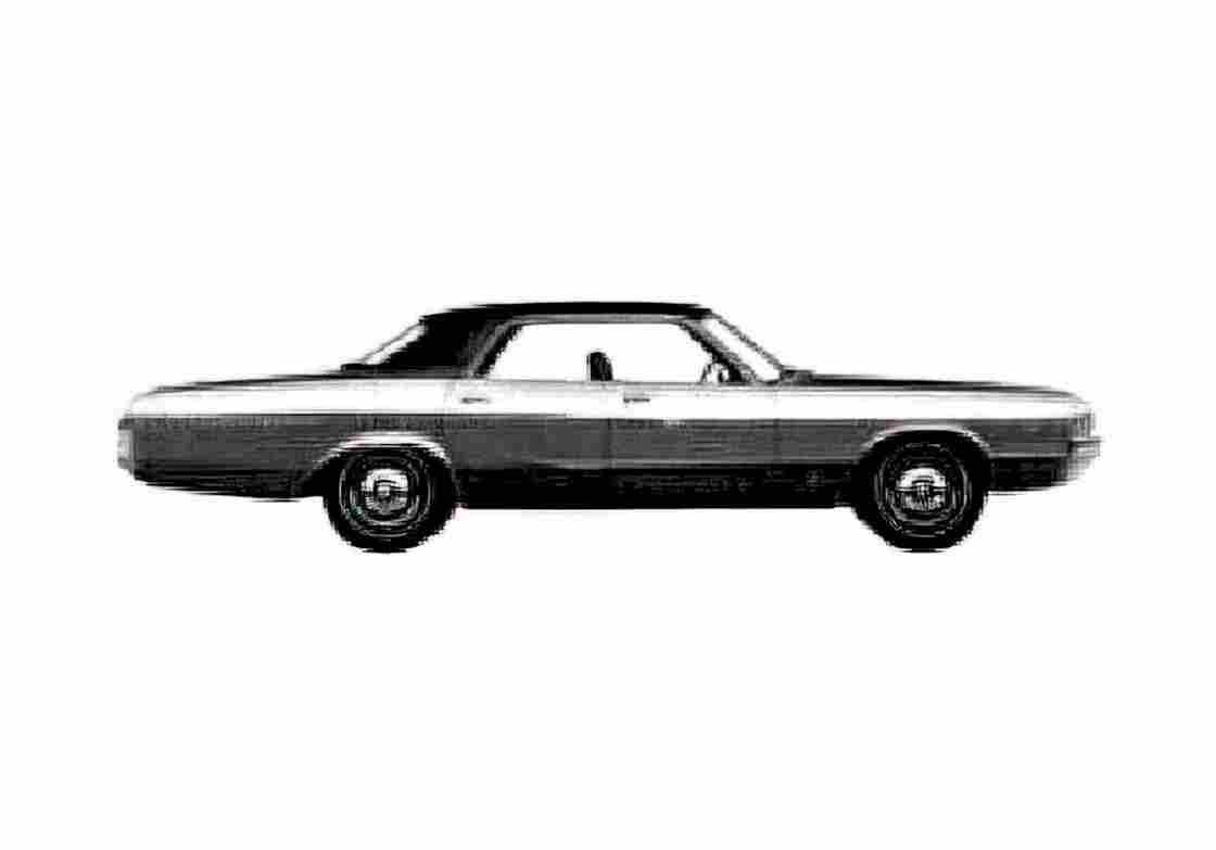 Blueprint Dodge Monaco Hardtop Sedan 1972 A4 Photo Print