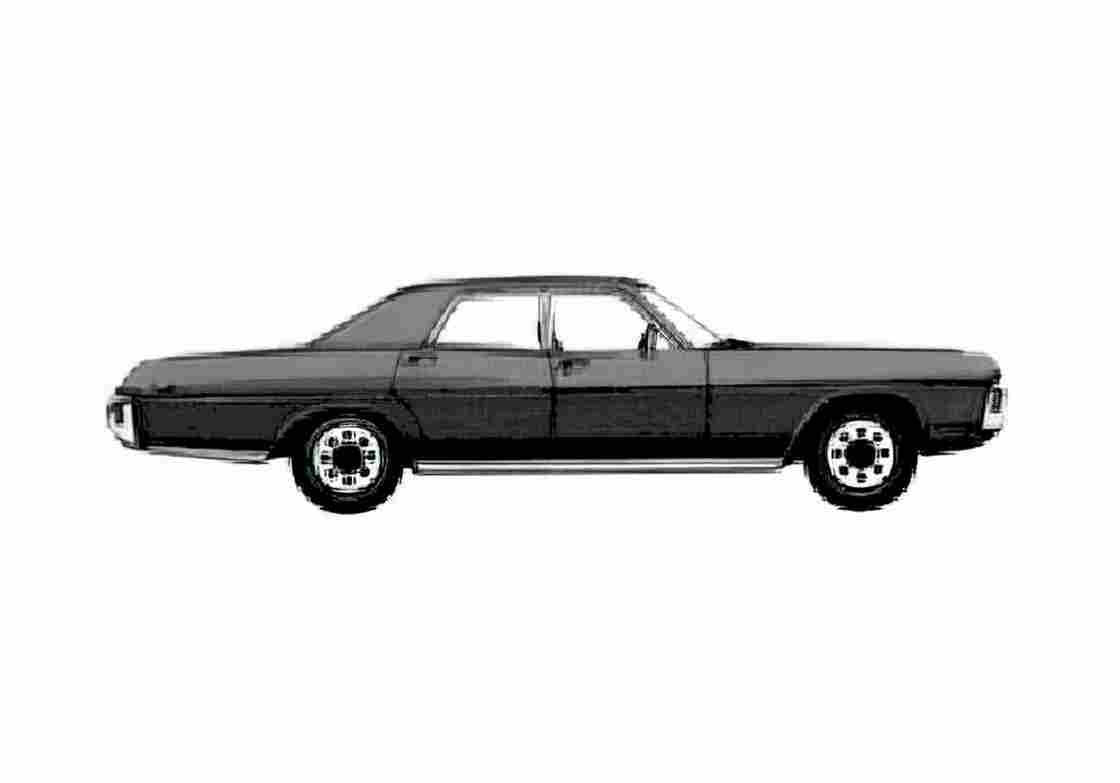 Blueprint Dodge Monaco Sedan 1971 A4 Photo Print