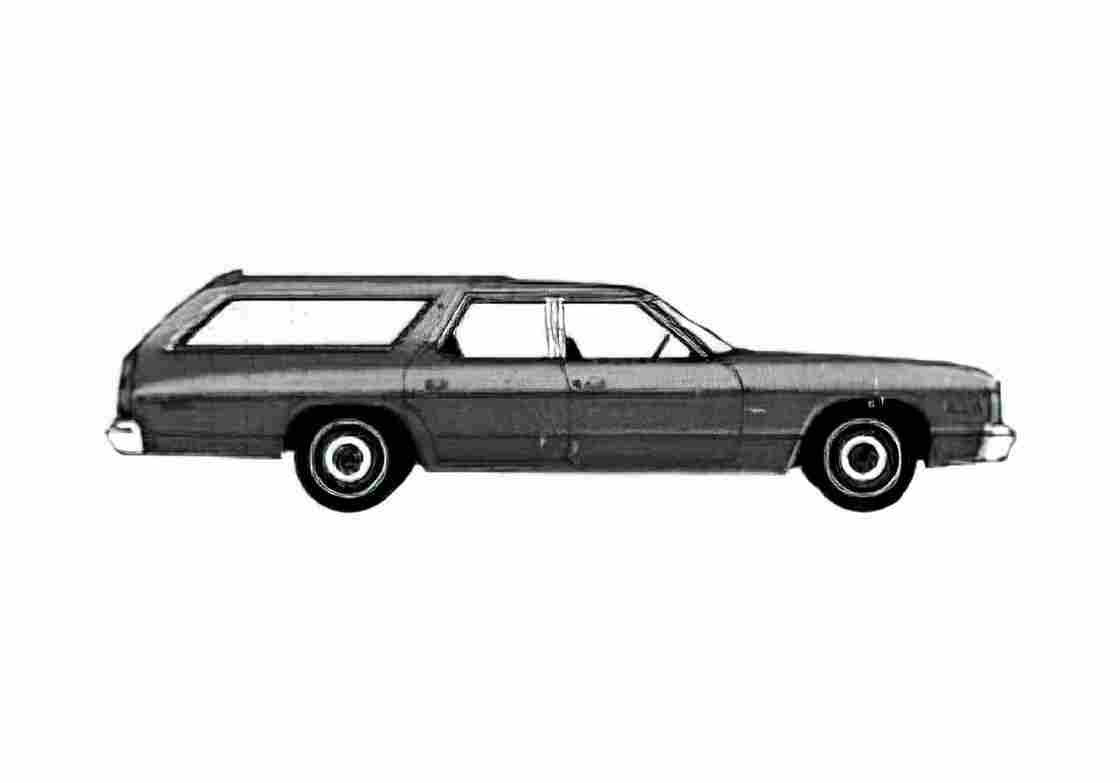 Blueprint Dodge Monaco Station Wagon 1974 A4 Photo Print