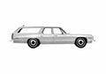 Blueprint Dodge Monaco Station Wagon 1975 A4 Photo Print