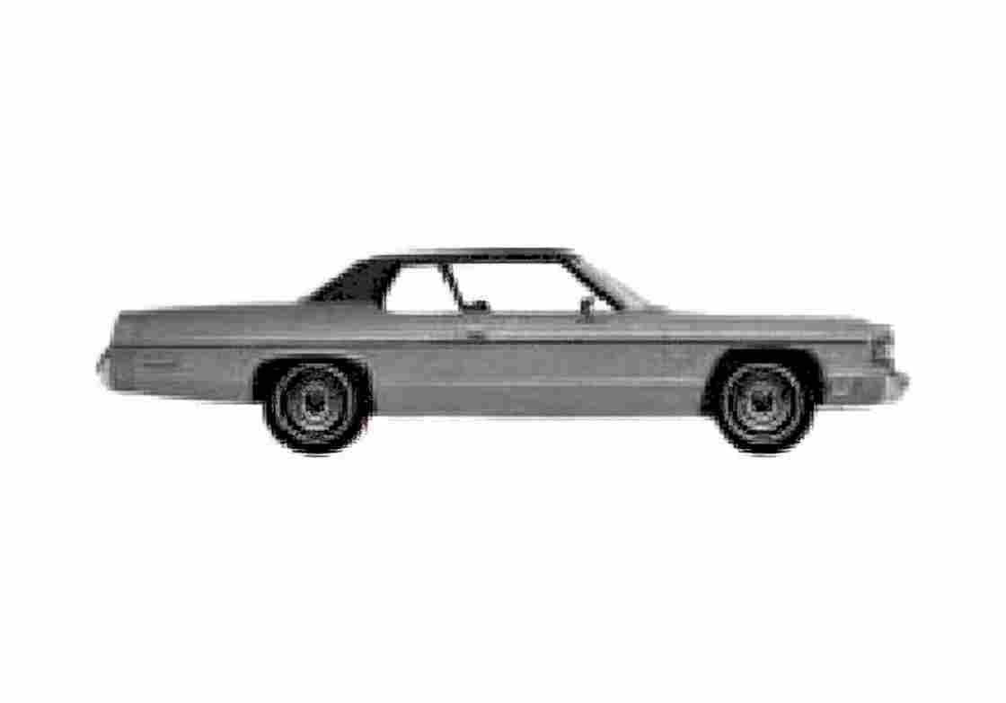 Blueprint Dodge Monaco brougham 2 door Sedan 1975 A4 Photo Print