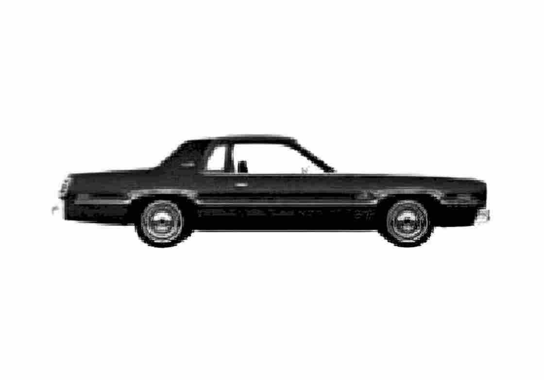 Blueprint Dodge Monaco brougham 2 door Sedan 1977 A4 Photo Print