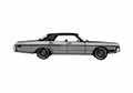 Blueprint Dodge Monaco brougham 4 door Sedan 1973 A4 Photo Print