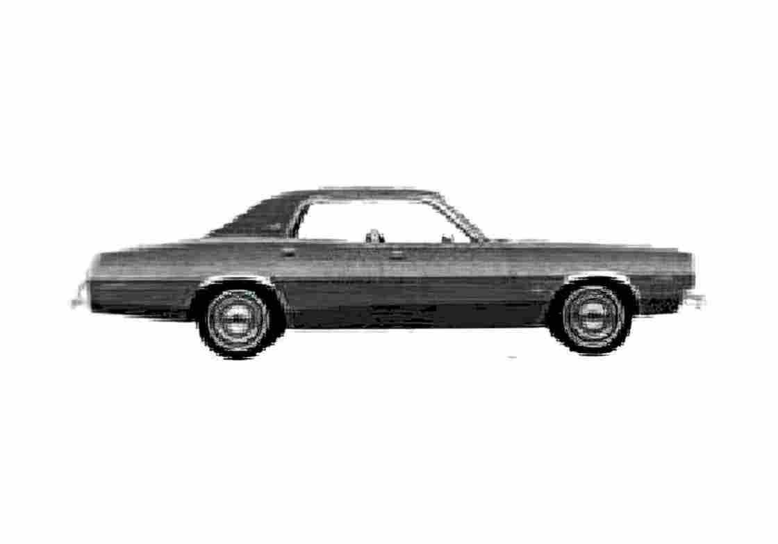 Blueprint Dodge Monaco brougham 4 door Sedan 1977 A4 Photo Print