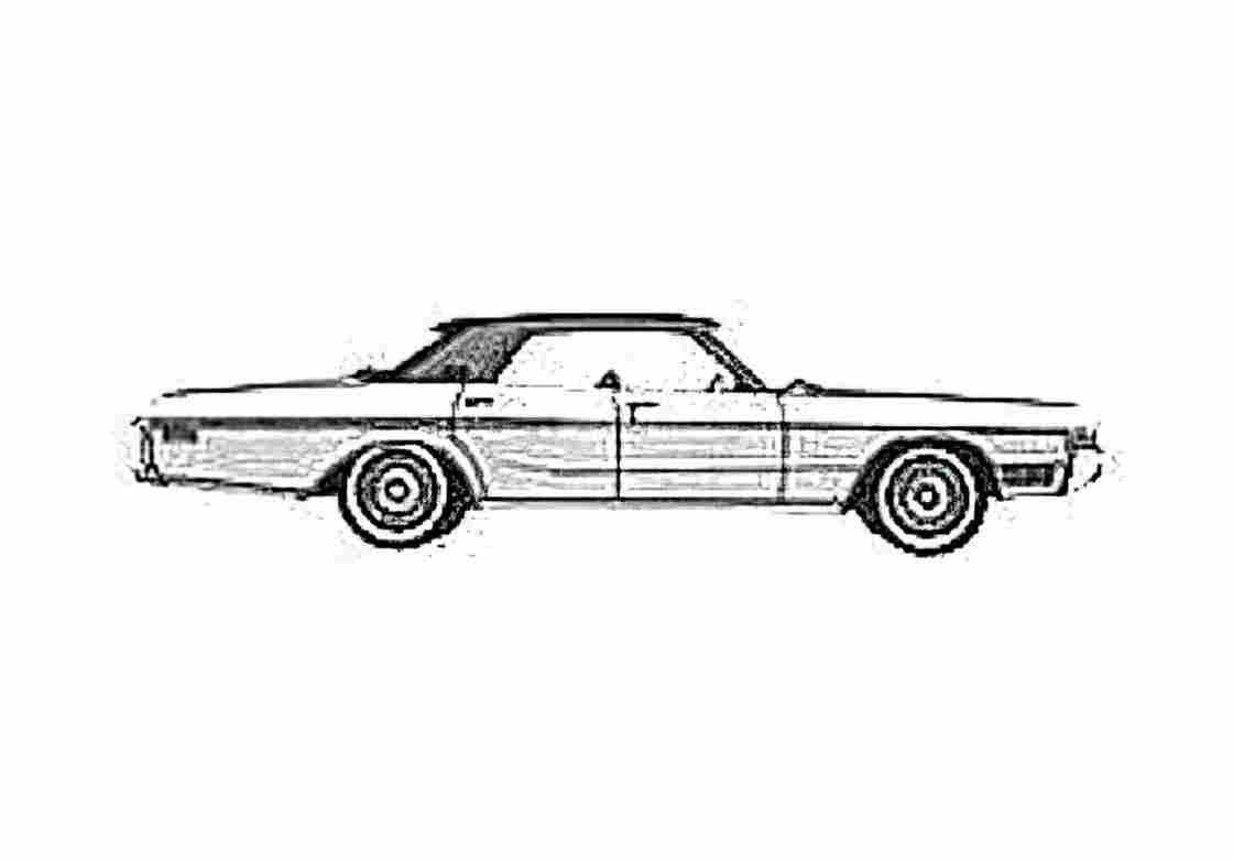 Blueprint Dodge Monaco brougham 4dr Sedan 1973 A4 Photo Print