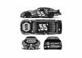 Blueprint Dodge Nascar Coupe 2006 A4 Photo Print