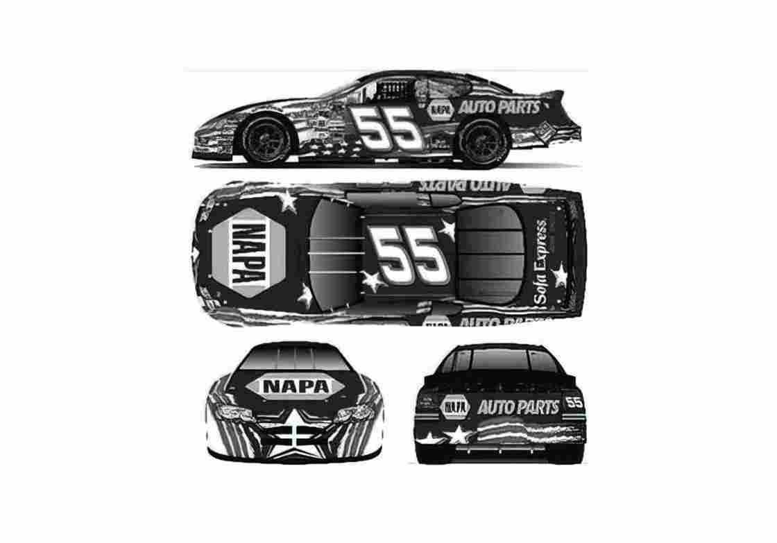Blueprint Dodge Nascar Coupe 2006 A4 Photo Print