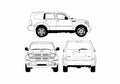 Blueprint Dodge Nitro SUV 2007 A4 Photo Print