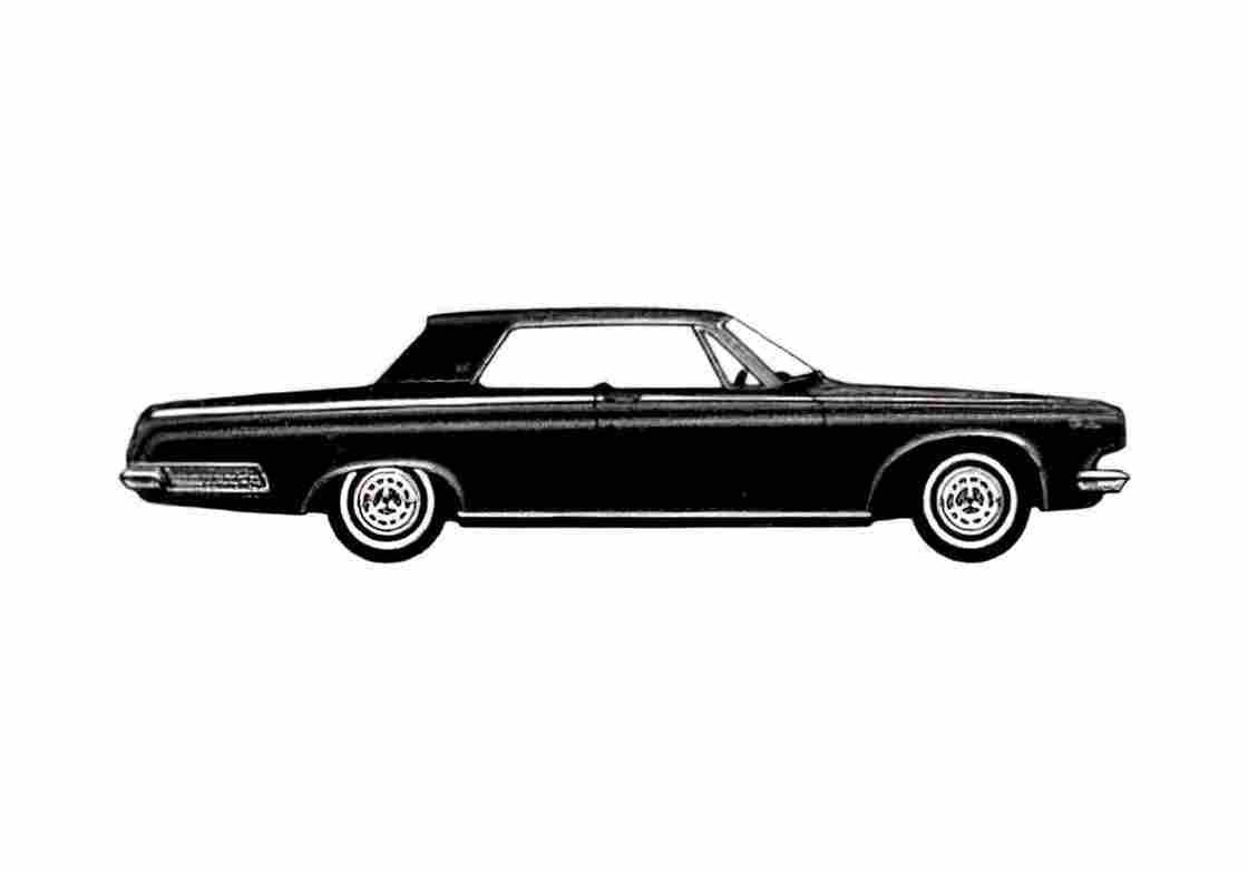 Blueprint Dodge Polara 500 2 door Hardtop Coupe 1963 A4 Photo Print