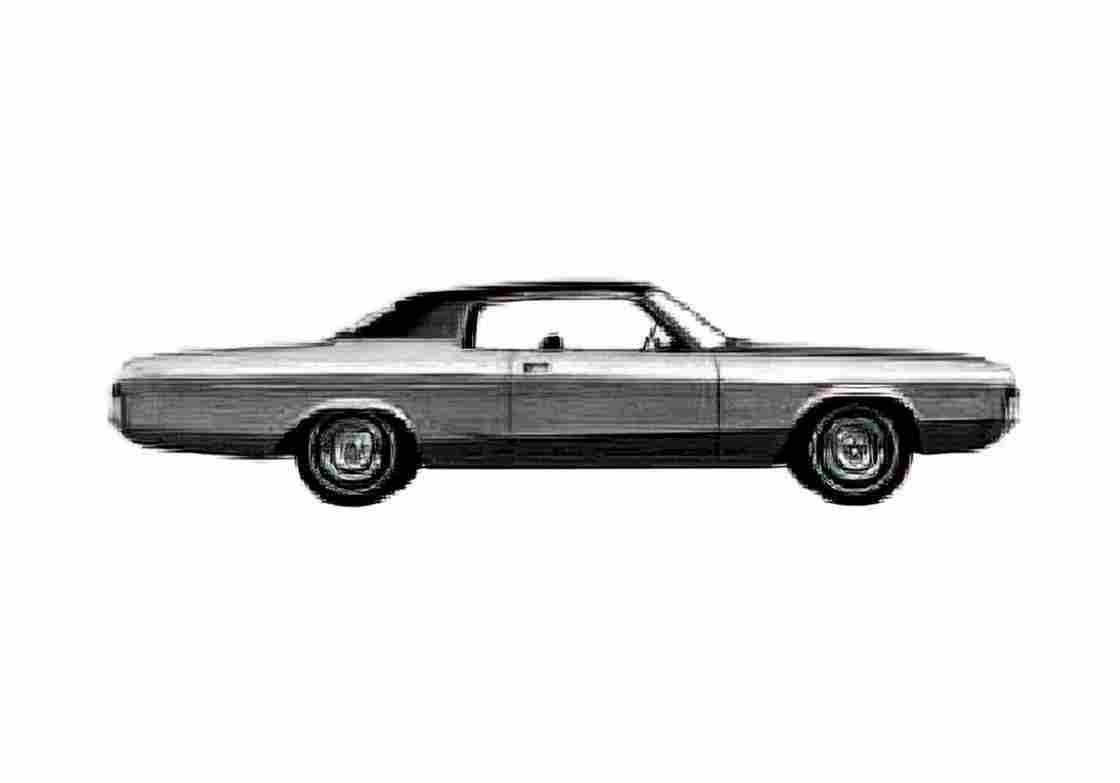 Blueprint Dodge Polara Custom 2 door Hardtop Coupe 1972 A4 Photo Print