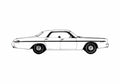 Blueprint Dodge Polara Custom Hardtop Sedan 1973 A4 Photo Print