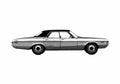 Blueprint Dodge Polara Custom Sedan 1972 A4 Photo Print