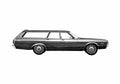 Blueprint Dodge Polara Custom Station Wagon 1972 A4 Photo Print