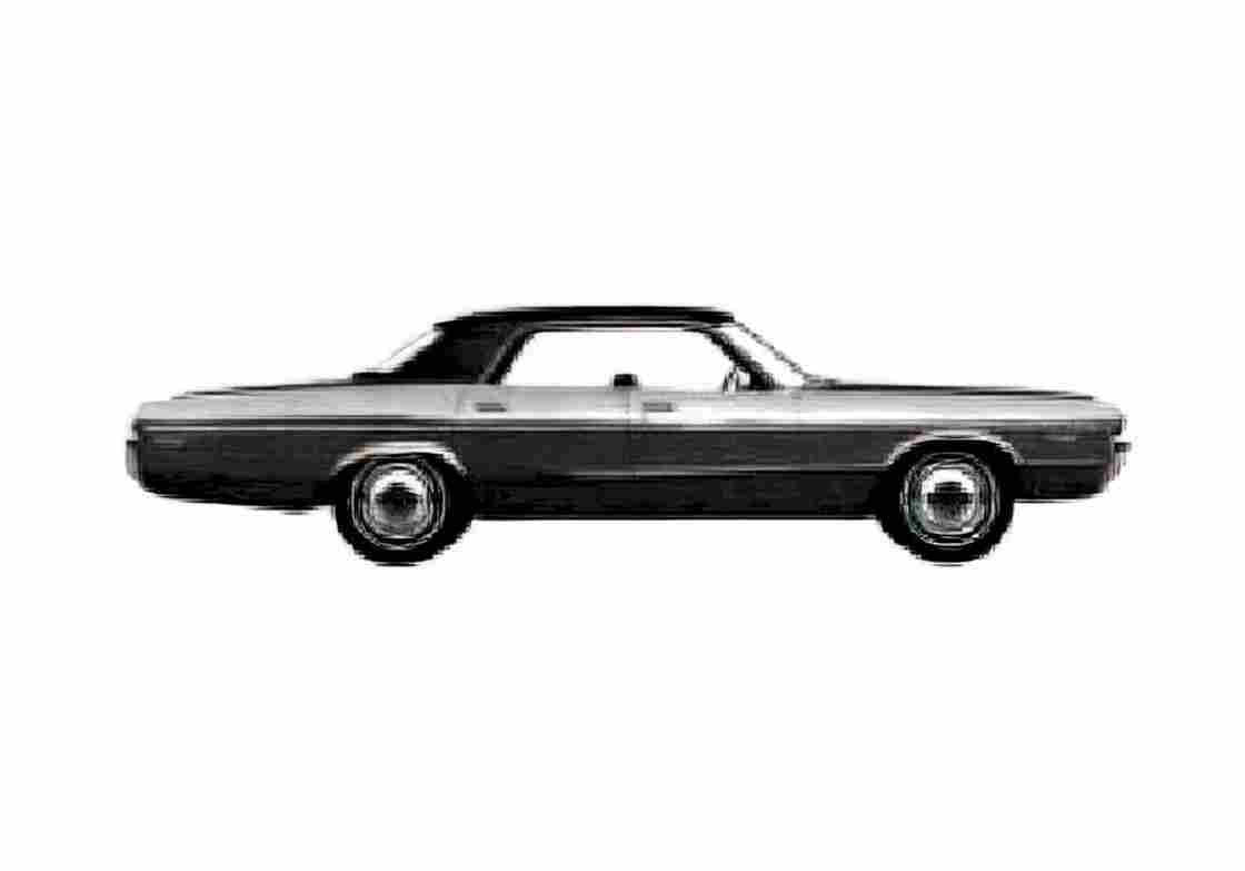 Blueprint Dodge Polara Hardtop Sedan 1972 A4 Photo Print