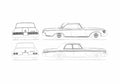 Blueprint Dodge Polara Sedan 1968 A4 Photo Print