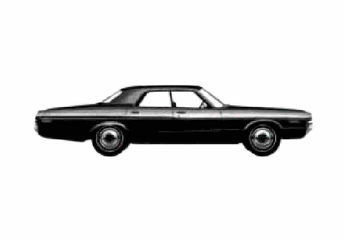 Blueprint Dodge Polara Sedan 1972 A4 Photo Print