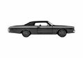 Blueprint Dodge Polara custom 2 door Sedan 1973 A4 Photo Print