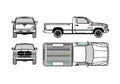 Blueprint Dodge Ram 1500 Pick up 2006 A4 Photo Print