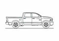Blueprint Dodge Ram 1500 Pick up 2010 A4 Photo Print