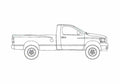 Blueprint Dodge Ram Long Box Pick up 2007 A4 Photo Print