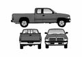 Blueprint Dodge Ram Pick up 2001 A4 Photo Print