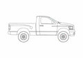 Blueprint Dodge Ram Short Box Pick up 2007 A4 Photo Print