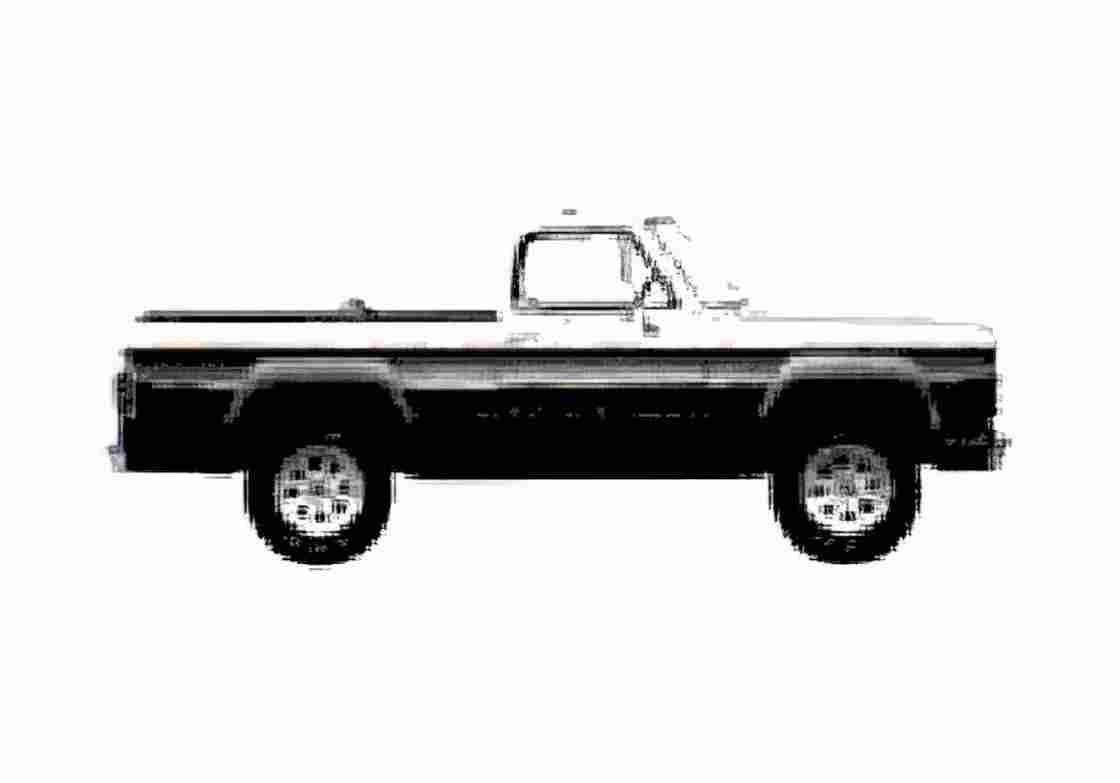 Blueprint Dodge Ramcharger Pick up 1977 A4 Photo Print