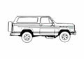 Blueprint Dodge Ramcharger SUV 1978 A4 Photo Print