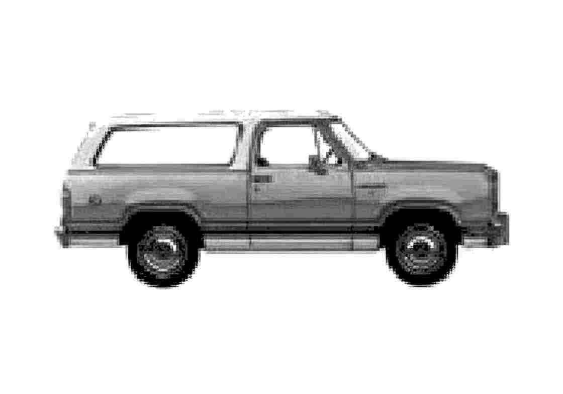 Blueprint Dodge Rancharger SUV 1975 A4 Photo Print