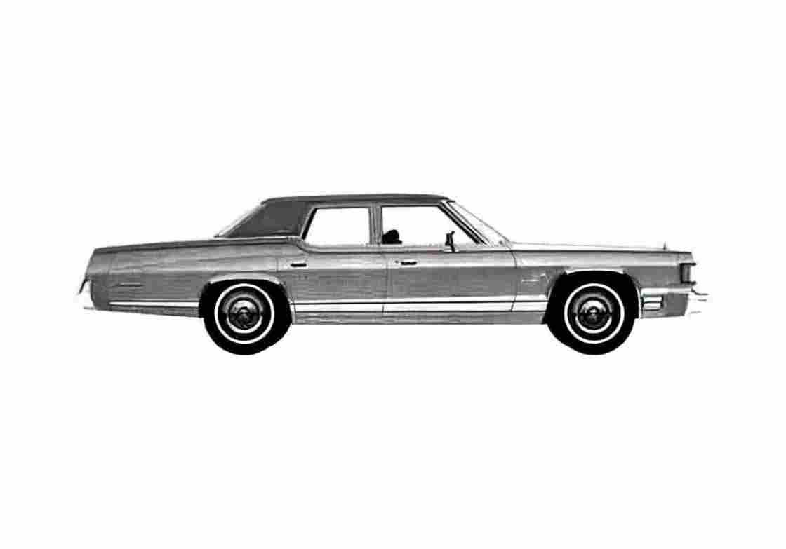 Blueprint Dodge Royal Monaco Brougham Sedan 1975 A4 Photo Print