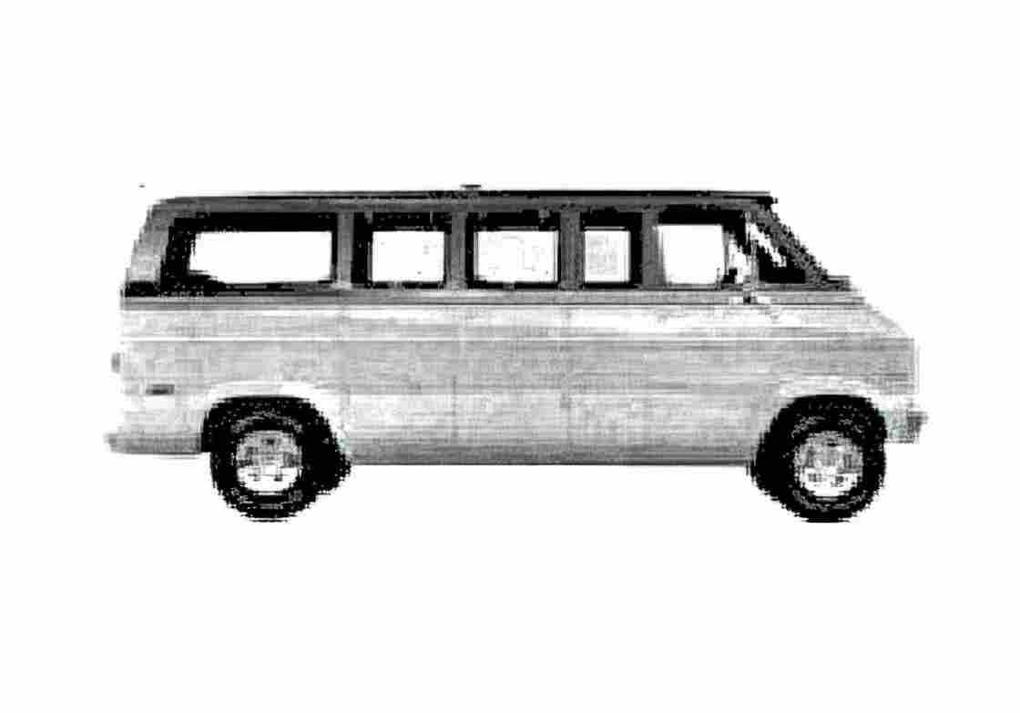 Blueprint Dodge Sportsman 127 Van 1977 A4 Photo Print