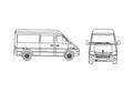 Blueprint Dodge Sprinter SWB Bus 2006 A4 Photo Print