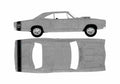 Blueprint Dodge Superbee Coupe 1969 A4 Photo Print